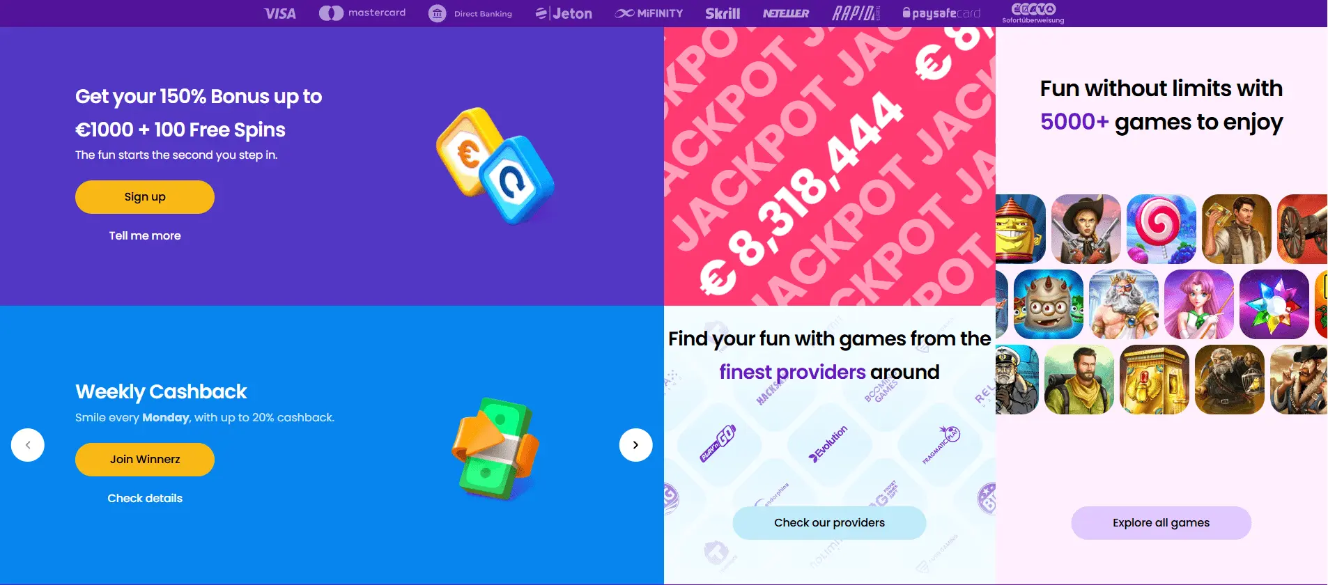 Winnerz: Das beste Pay and Play Casino