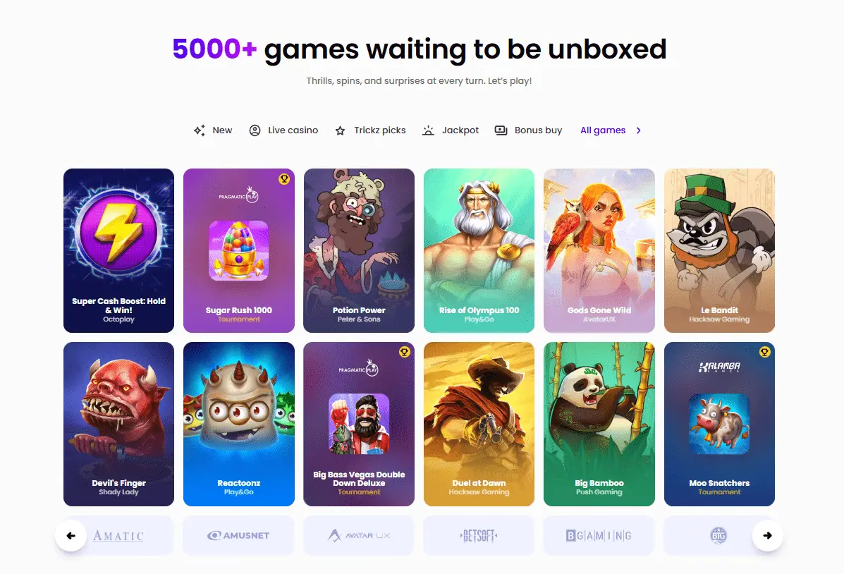 Trickz: Schnelle Zahlungen und moderne Spiele