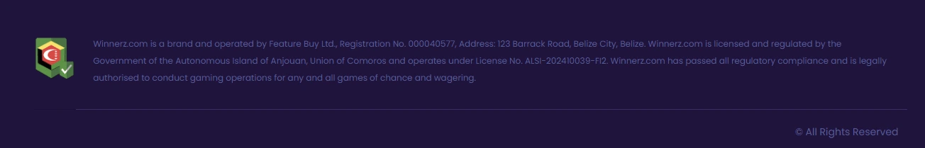 Casino interface for informational purposes