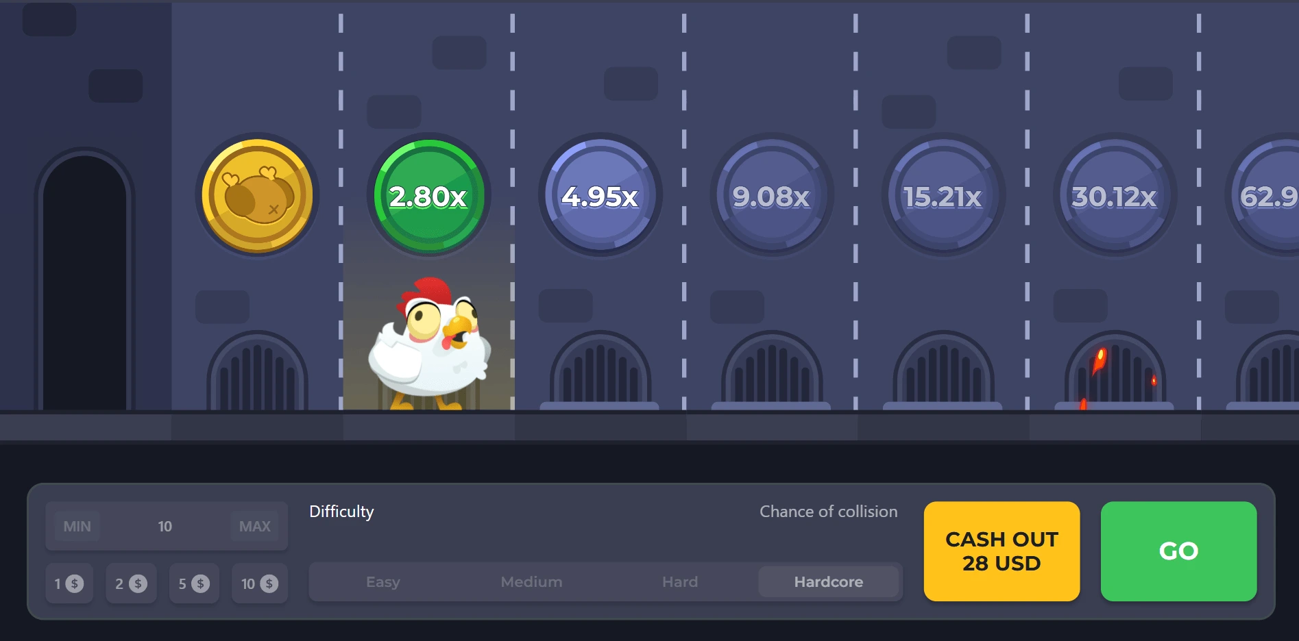 Jeu de hasard Chicken Crossing Road