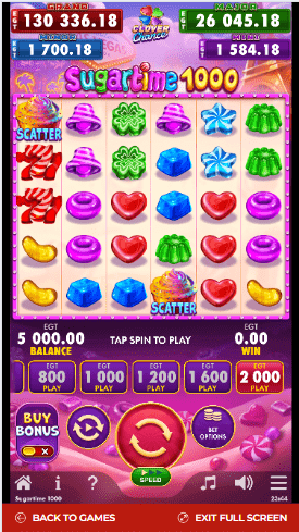 Mobile slots interface on smartphone